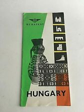 Vintage 1960's Visitor's Guide Map Budapest Hungary Tourist Foldout 33