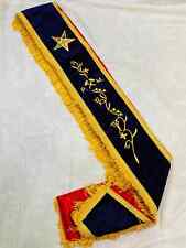Masonic Oes P.M Sash, Order of Easter Star Past Matron Sash Purple Velvet picture