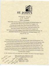 St John's Restaurant Menus & Wine Lists Market Street Chattanooga Tennessee 2001 picture