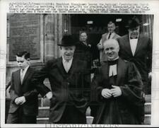 1959 Press Photo Pres Eisenhower and Grandson Leaves Church After Services picture