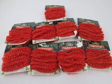 Lot of 9 VTG Stribbons Metallic Stretch Gift Tie Christmas Packages Crafts Red picture