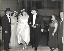 1950's WEDDING DAY 8 x 10  Original FOUND bw PHOTO Small CORNER Crease 45 1 ZZ picture