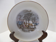 Avon 1981 Currier and Ives Winter Snow Scene Exclusive Soup Bowl Porcelain picture