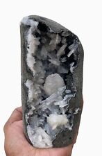Epi-Stilbite In Black Chalcedony Geode Rocks, Crystals And Minerals Specimens picture