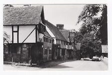 Street View Of Buildings Chidddingstone Kent UK Old Car RPPC Real Photo Postcard picture