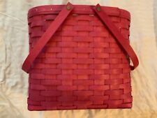 VERY RARE LONGABERGER 2015 LARGE TOTE & PROTECTOR BRIGHT PINK NWT picture