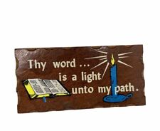 Vintage Thy Word Is A Light Unto My Path Wall Plaque picture