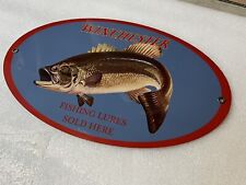13” Winchester  Fishing Lures Vintage Style oval Metal Sign Ammunition Rifle picture