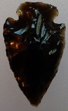 Black Obsidian Flint Stone Arrowheads Spearhead Native American Tribal picture