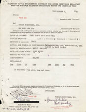 PEGGY LEE - CONTRACT MULTI-SIGNED 10/06/1960 picture
