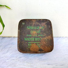 WWII 1940s Vintage Sterilizing Outfit Use With Water Bottles Adv Tin Box TB559 picture