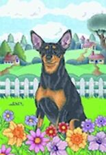 Large Flag Miniature Pinscher Dog Breed House Flag 28 x 40...Price Reduced picture