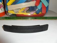 Vintage Black Double Ribbed,Plastic Lunchbox-Handle-Size In Pictures- HARD FIND picture