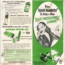 c1940s Mennen Men Shaving Advertising Brochure Cute Pin Up Girls Travel Kit 3O picture