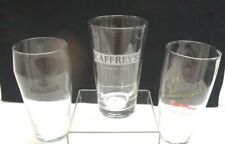 Staropramen, Caffrey’s Irish Ale, Kingfisher - 3 PINT Beer / Pub glasses. Europe picture
