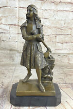 Joan of Arc Anglican Catholic Saint Prayer Gift Bronze Marble Statue Sculpture picture