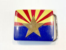 Arizona state flag belt buckle has slight repair picture