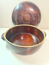 Vintage OLD HICKORY COOKWARE Small Crock Brown Pottery Duchess picture