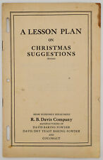 1930's R B Davis Home Economics School Lesson Plan Christmas Baking Recipe Vtg picture