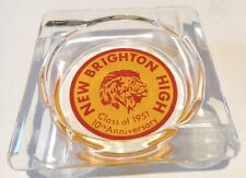 New Brighton, Pa Class Of 1951 10th Anniversary Glass Ashtray 4 in. Size picture