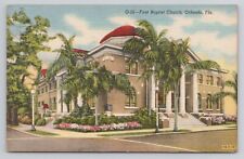 First Baptist Church Orlando Florida Linen Postcard No 5748 picture