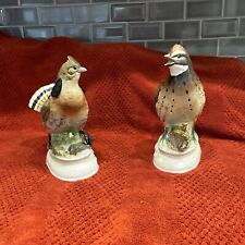 VTG Bob White & Ruffed Grouse Bird Ceramic Figures Napcoware Japan picture