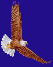 Eagle Soaring, Birds of Prey, Wild Animals, Embroidered Patch 8.2