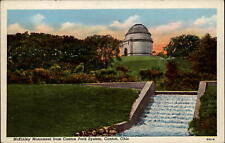 McKinley Monument ~ Canton Park System ~ Canton Ohio OH ~ 1940s linen postcard picture