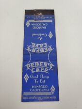 Peden's Cafe Hanford California Matchbook Cover picture