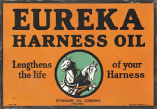 EUREKA HARNESS OIL ADVERTISING METAL SIGN picture