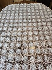 Vintage Crochet TBL Cloth Antique White Square Looks New Beautiful Piece Clean picture