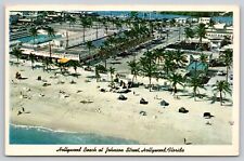Postcard FL Hollywood Hollywood Beach At Johnson Street UNP A4 picture