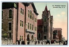 c1910 Outside View St Nicholas Church Atlantic City New Jersey Vintage Postcard picture