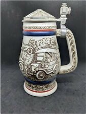 Vintage 1979 Avon Lidded Beer Stein Classic Cars Mug Ceramarte picture