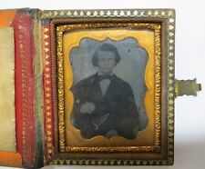 Tintype Ferrotype Daguerreotype Photo of a Man in Hand Painted  Union Case picture