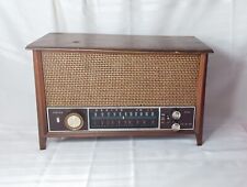 TESTED Vintage Zenith S-58040 Long Distance AM/FM Tube Radio in Wood Cabinet picture