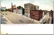 State and North Pearl Streets Albany New York NY Building Structures Postcard picture