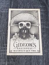 Gideon's Bakehouse Menu Art Card- November 2021- Jose Calacas  picture