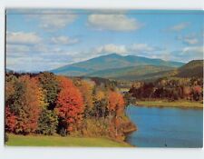 Postcard North Springfield Reservoir in view of Mt. Ascutney Springfield VT USA picture