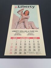 1940 Liberty Library Wall Calendar Vintage Repro picture