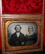 1/6th Size Ambrotype of older couple in full case picture