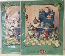TWO '95 LIMITED EDITION POSTERS Hallmark Keepsake Ornament EXPO Mrs Claus BAKING picture