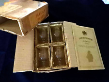 Vintage Courvoisier set of 4, Le Cognac De Napoleon France Stem Glasses in Box  picture
