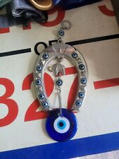 Wall Hanging Evil Eye Metal Horse Shoe picture