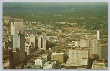 Postcard Aerial View of Downtown Atlanta, Georgia, Vintage picture