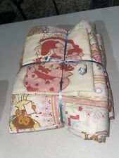 VTG 1980 Strawberry Shortcake Twin Sized Bed Sheet Set Flat Fitted Pillow Case picture