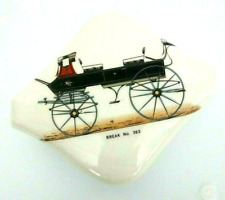 R.M. Gould Porcelain Old Fashion Carriage Trinket box Set of 2 Nesting Boxes picture