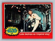 1977 Topps Star Wars Luke Destroys an Imperial ship #120 picture