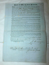1852 Providence RI Chestnut Street Methodist Episcopal Church Pew Deed with Plan picture