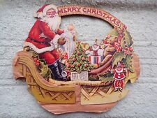 Antique 1926 Beistle Santa Claus Honeycomb Fold-out Display 9